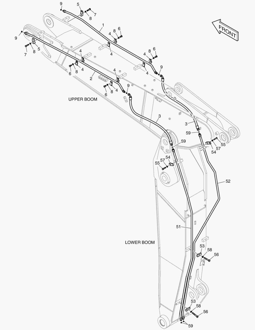 ТРУБОПРОВОД СТРЕЛЫ С ИЗМЕНЯЕМОЙ ГЕОМЕТРИЕЙ - ВРАЩАЮЩИЙСЯ
