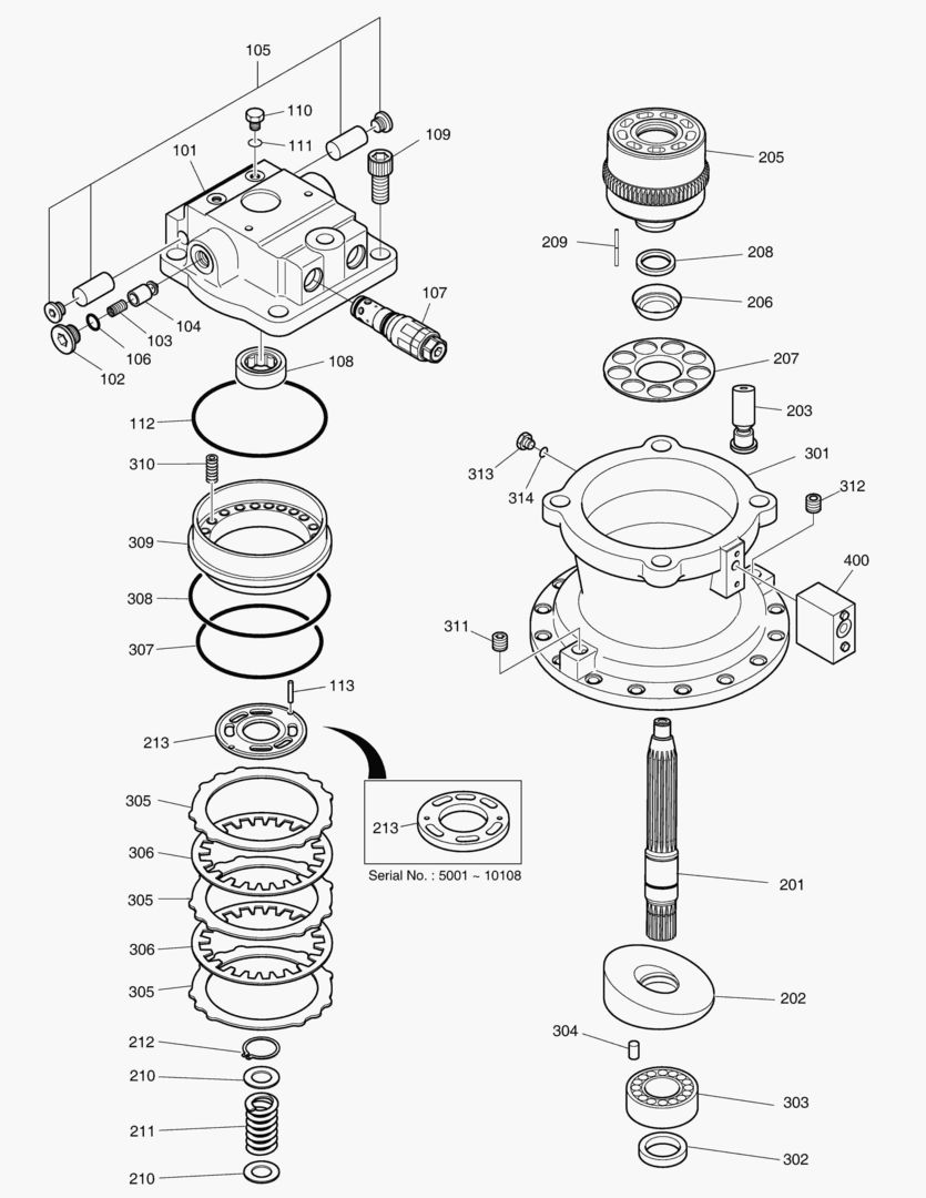 ГИДРОМОТОР ПОВОРОТА ПЛАТФОРМЫ