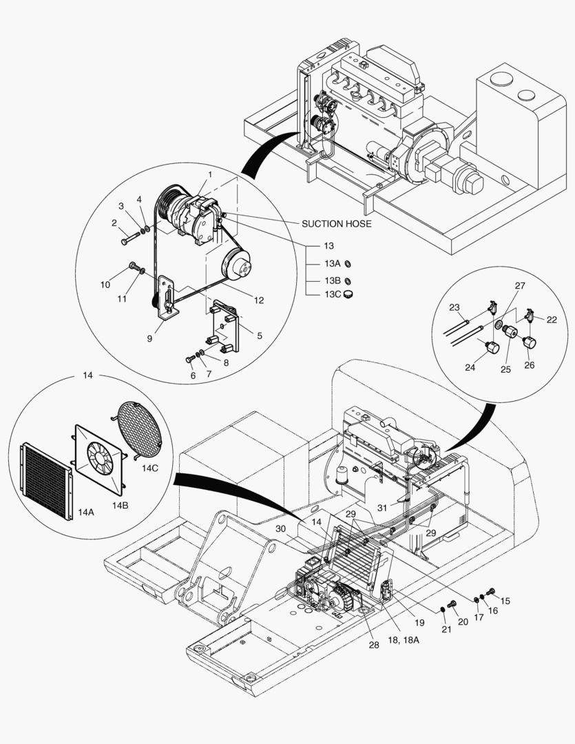 1800 COOLER & HEATER ASS`Y(2)-ENGINE PART