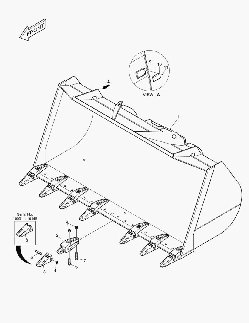 2140 BUCKET 4.3гЋҐ - TOOTH