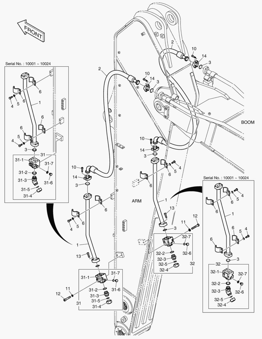 6900 ARM PIPING - ONE & TWO WAY (ARM 3.95m)