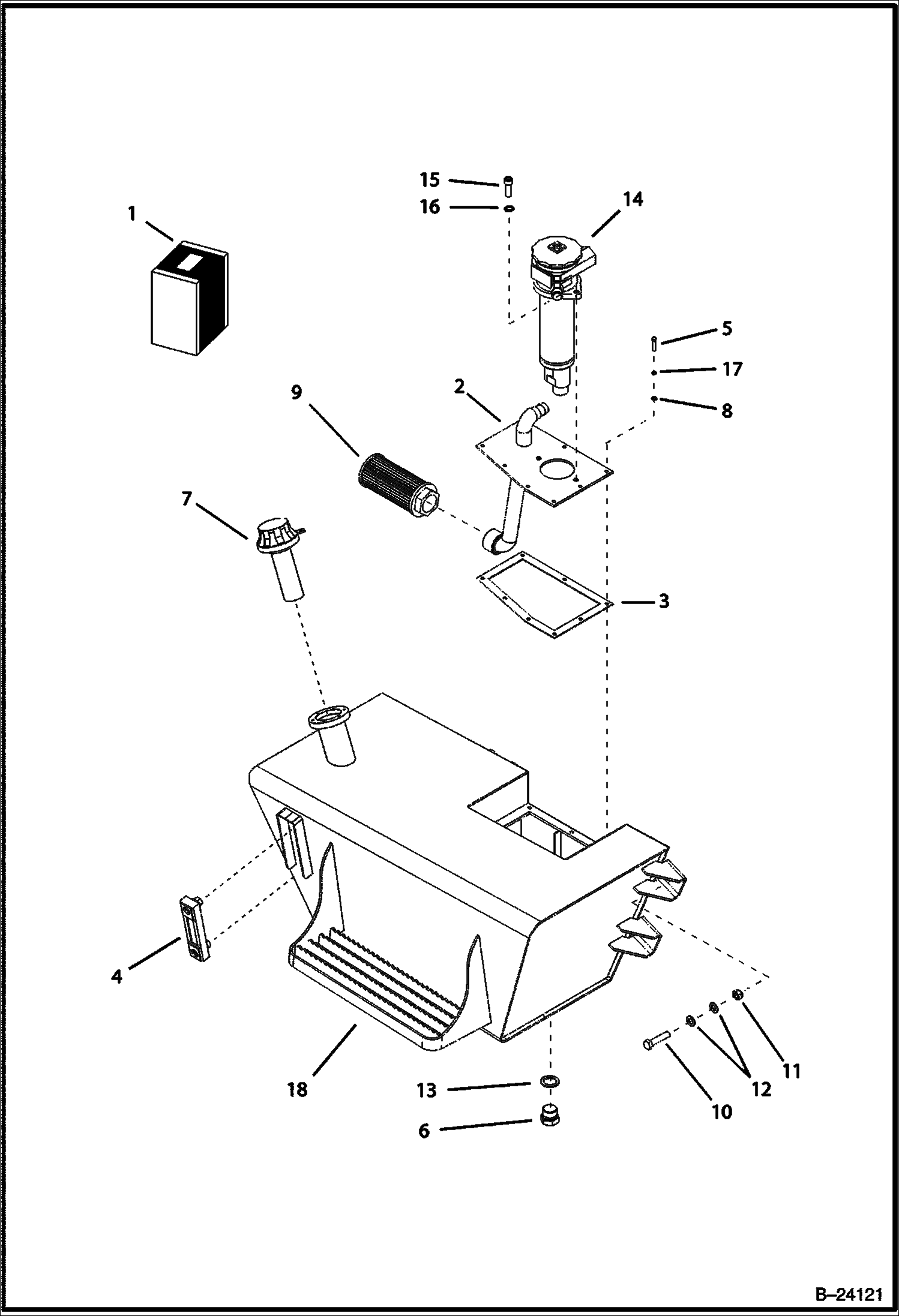 РЕЗЕРВУАР ДЛЯ МАСЛА В СБОРЕ