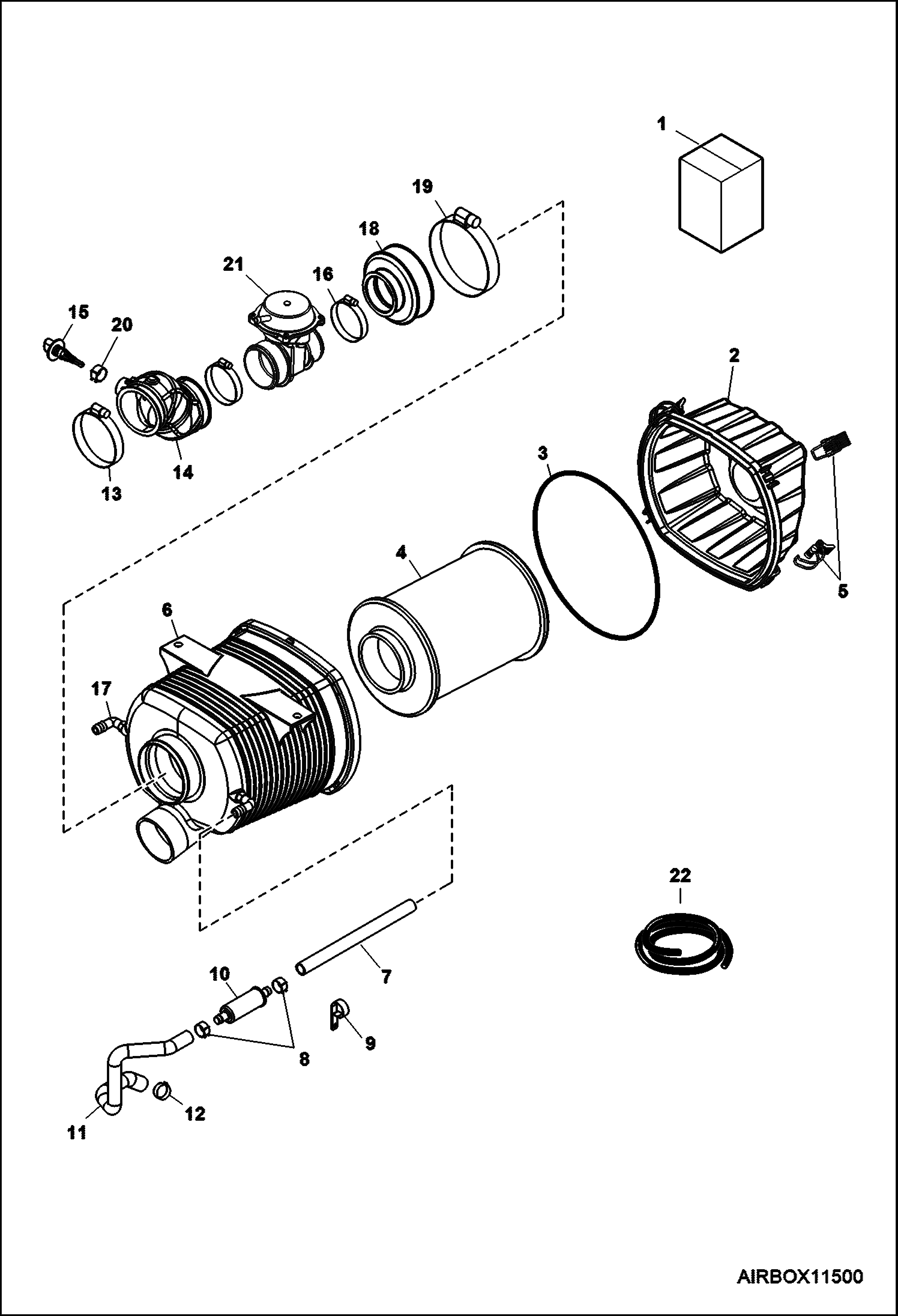 ВОЗДУХООЧИСТИТЕЛЬ (СЕРИЙНЫЙ НОМЕР AJNV11001 - 19999)