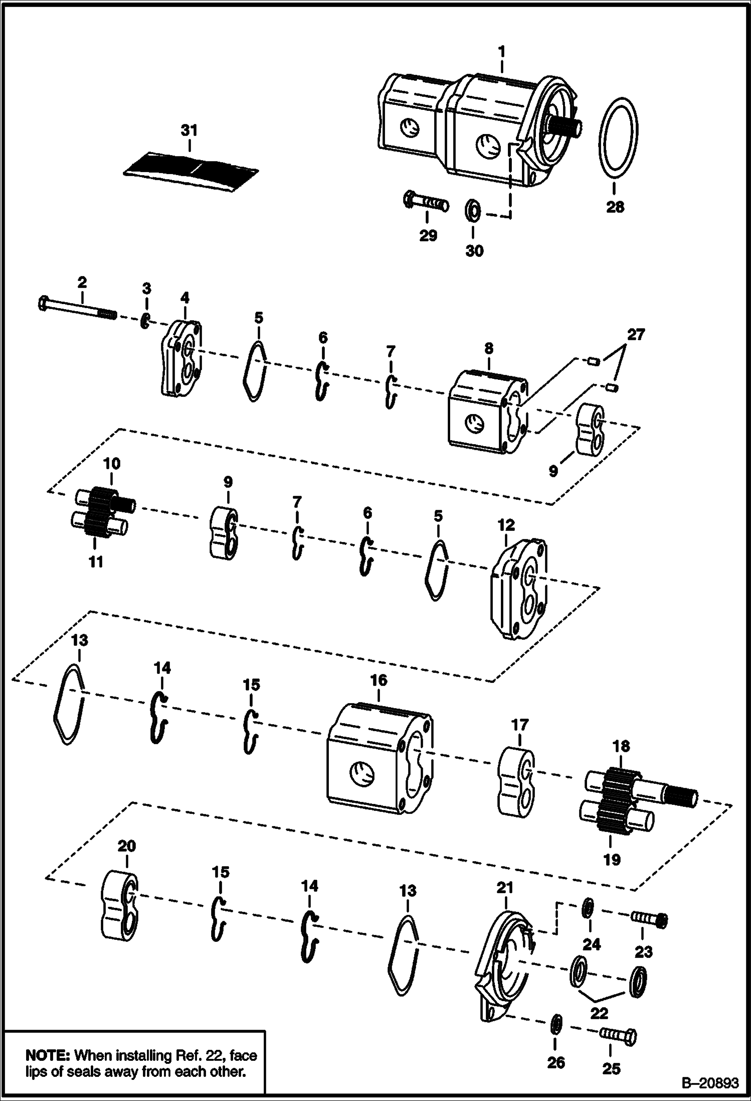 ШЕСТЕРЕННЫЙ НАСОС (ДВОЙНОЙ)