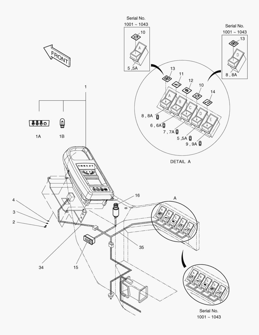 1770 ELECTRIC PARTS(1)-GAUGE & SWITCH PANEL