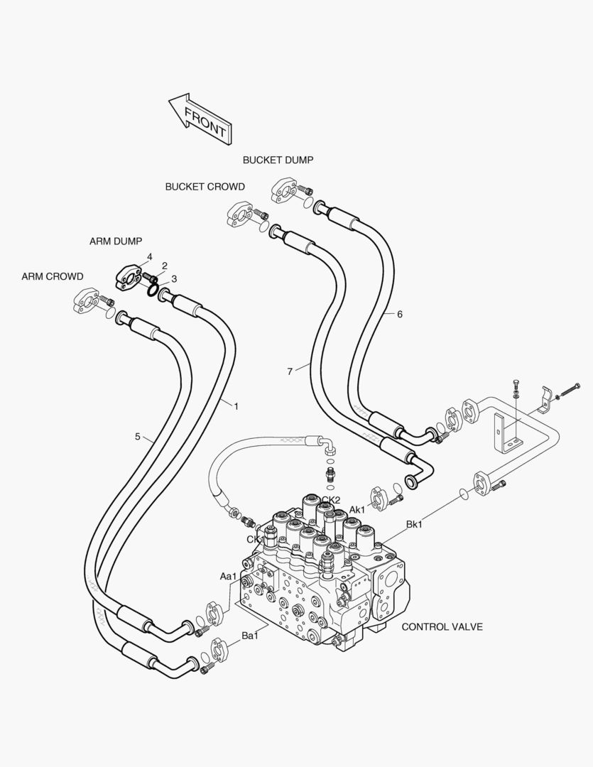 Спецтехника 6200 MAIN & PILOT PIPING-FOR STD. FRONT