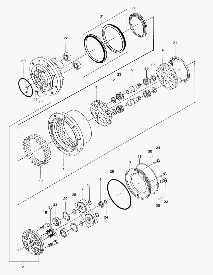 4220 TRAVEL REDUCTION GEAR [50001~50369]