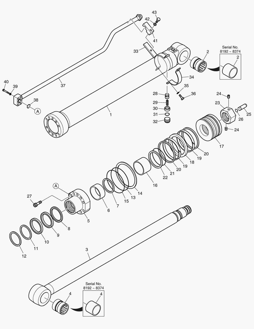 Схема 4331 ARM CYLINDER - ARM 2.1m [8192~]