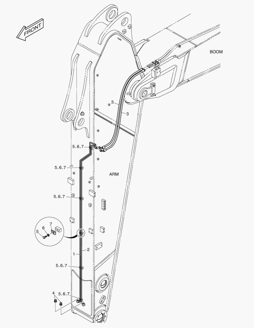 ГИДРОСИСТЕМА РУКОЯТИ - БЫСТРАЯ ПОСАДКА(РУКОЯТЬ 3.35 м)