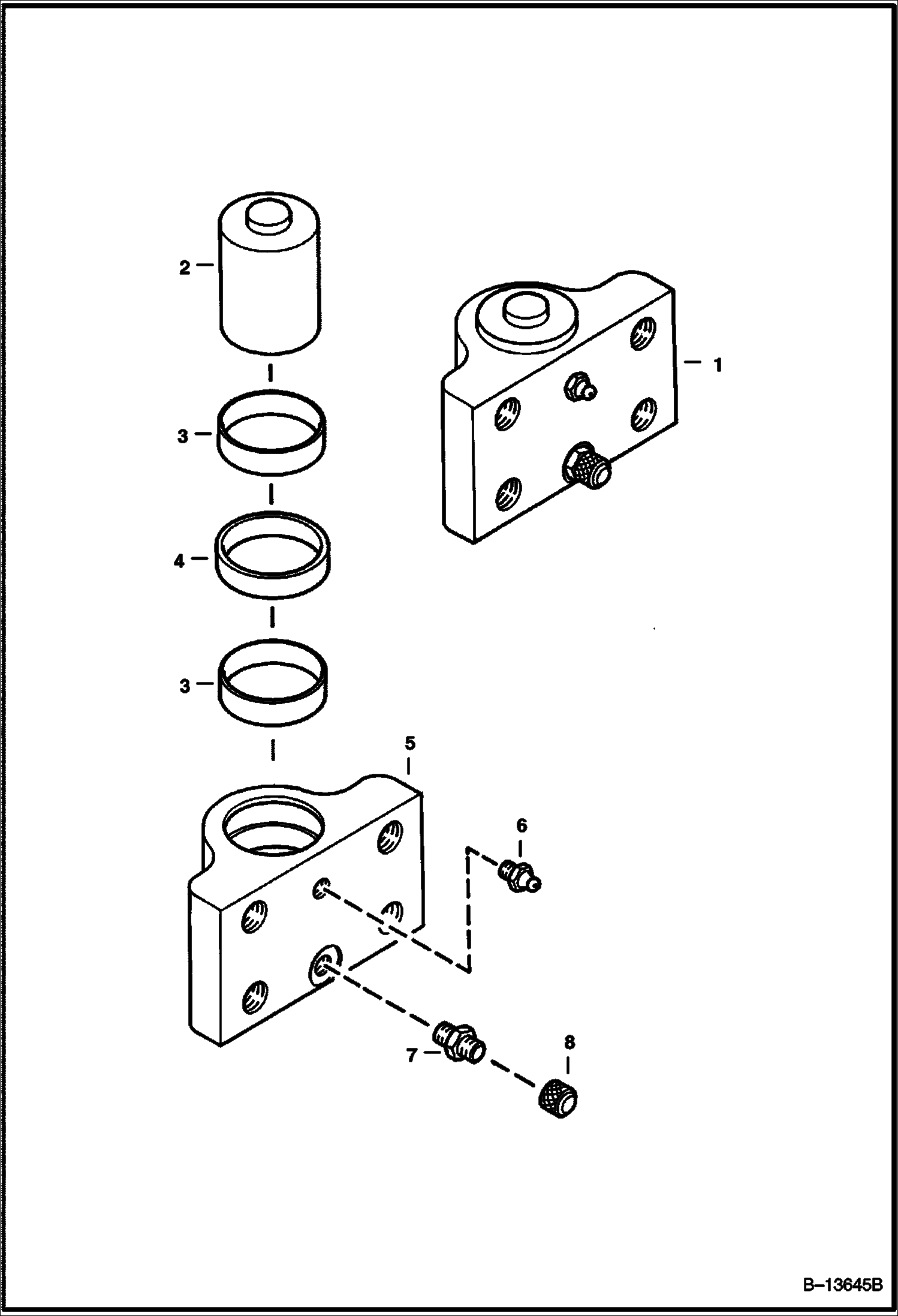 Схема ГИДРАВЛИЧЕСКИЙ ЗАХВАТ ЦИЛИНДРА 835S