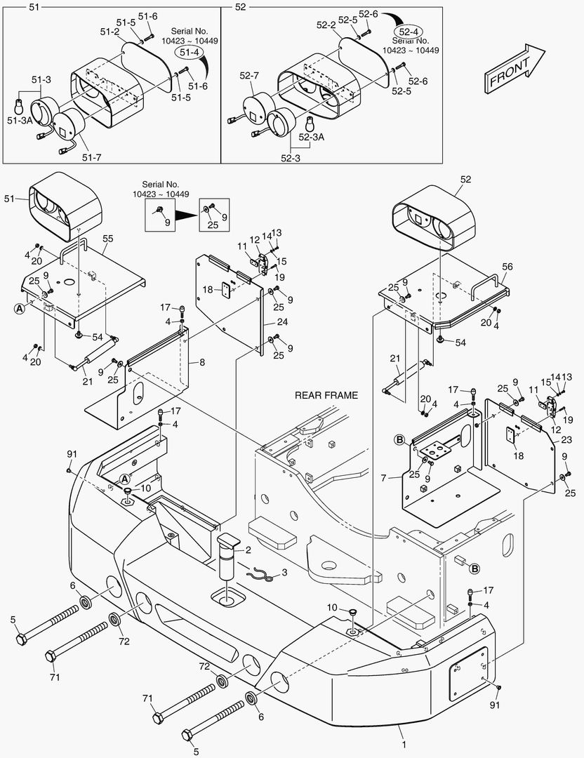 1500 COUNTER WEIGHT - REAR COMBINATION LAMP