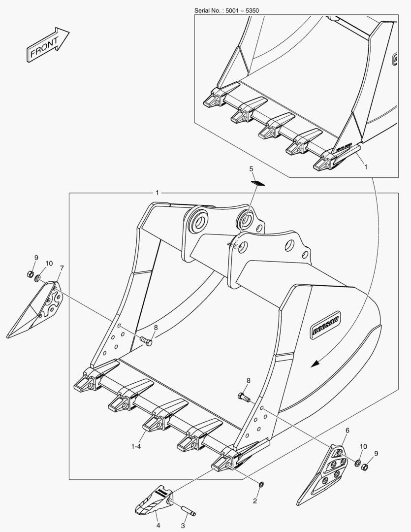 7900 BUCKET ASSВґY - 1.24mВі - H CLASS