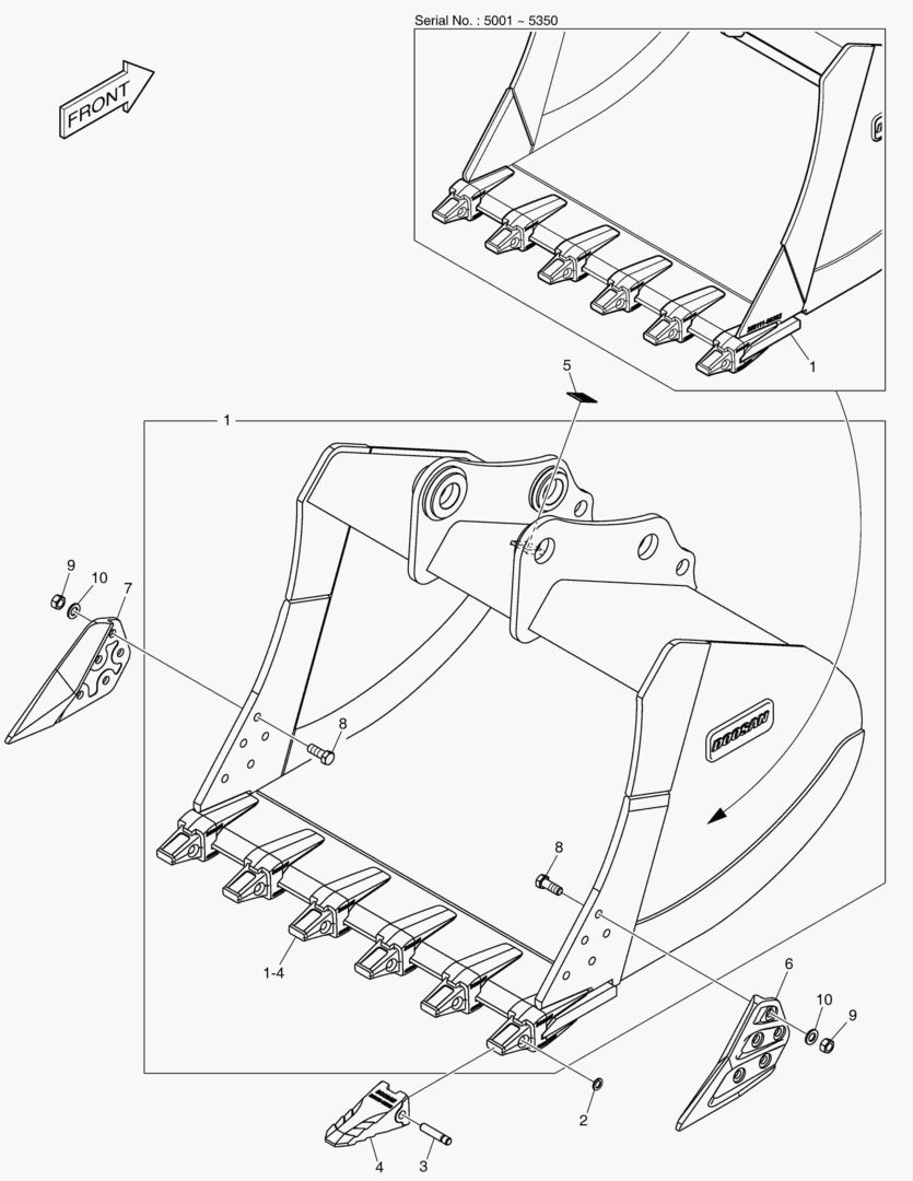 7910 BUCKET ASSВґY - 1.35mВі - H CLASS