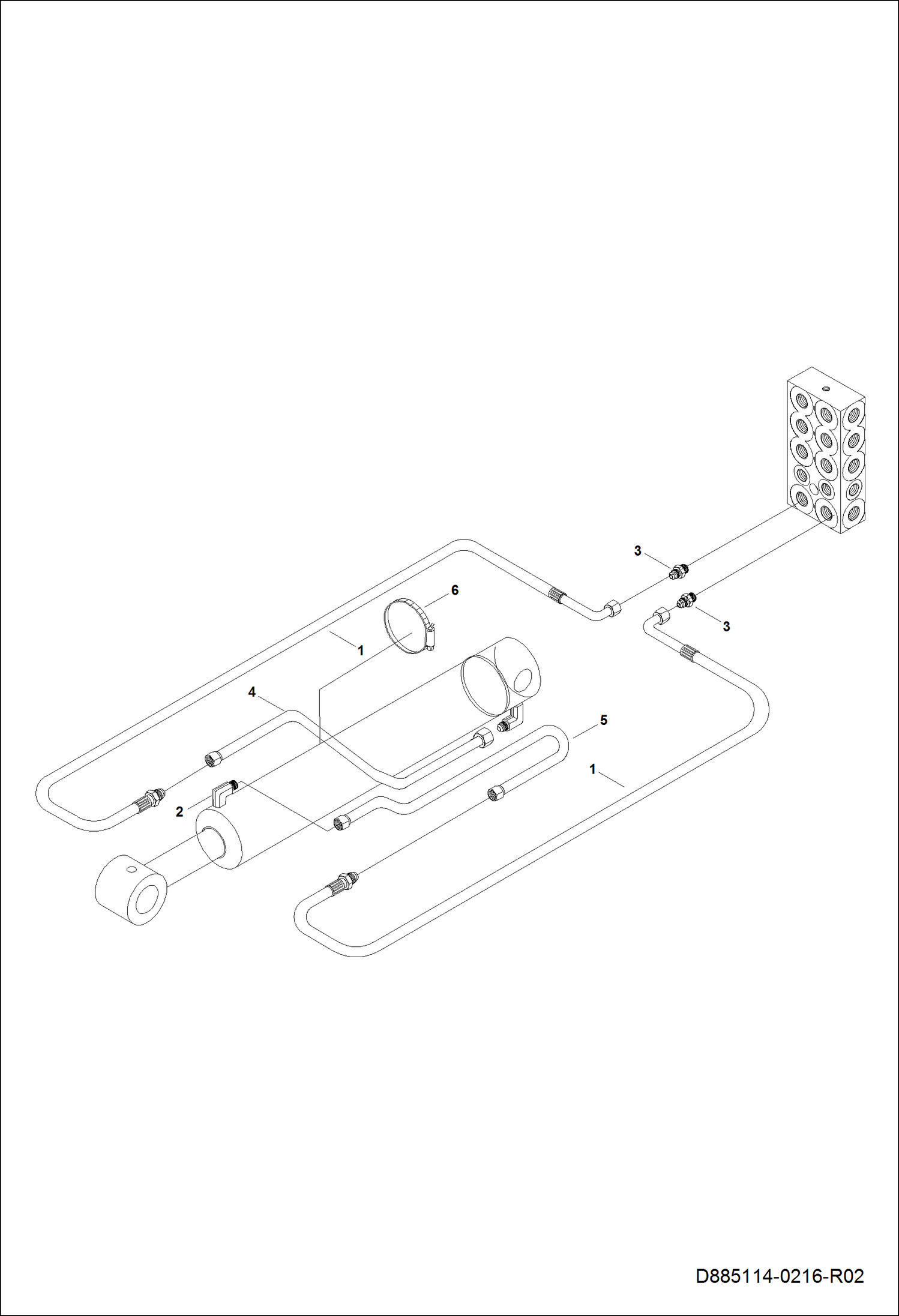КОНТУР ЦИЛИНДРА ЗАДНЕЙ СТРЕЛЫ