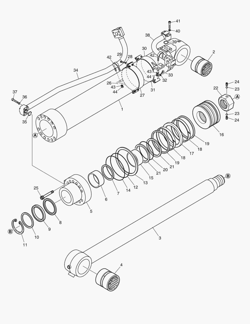 4280 BUCKET CYLINDER - 2.6m ARM