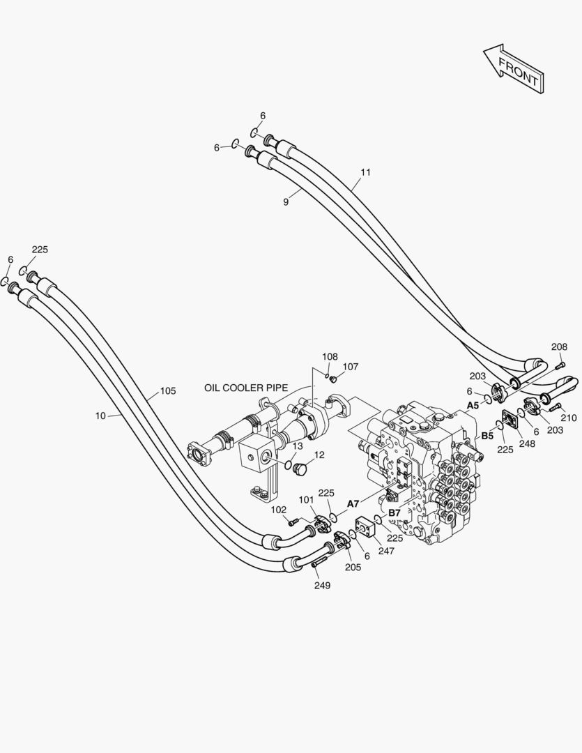 1290 MAIN PIPING(3) - ARM & BUCKET