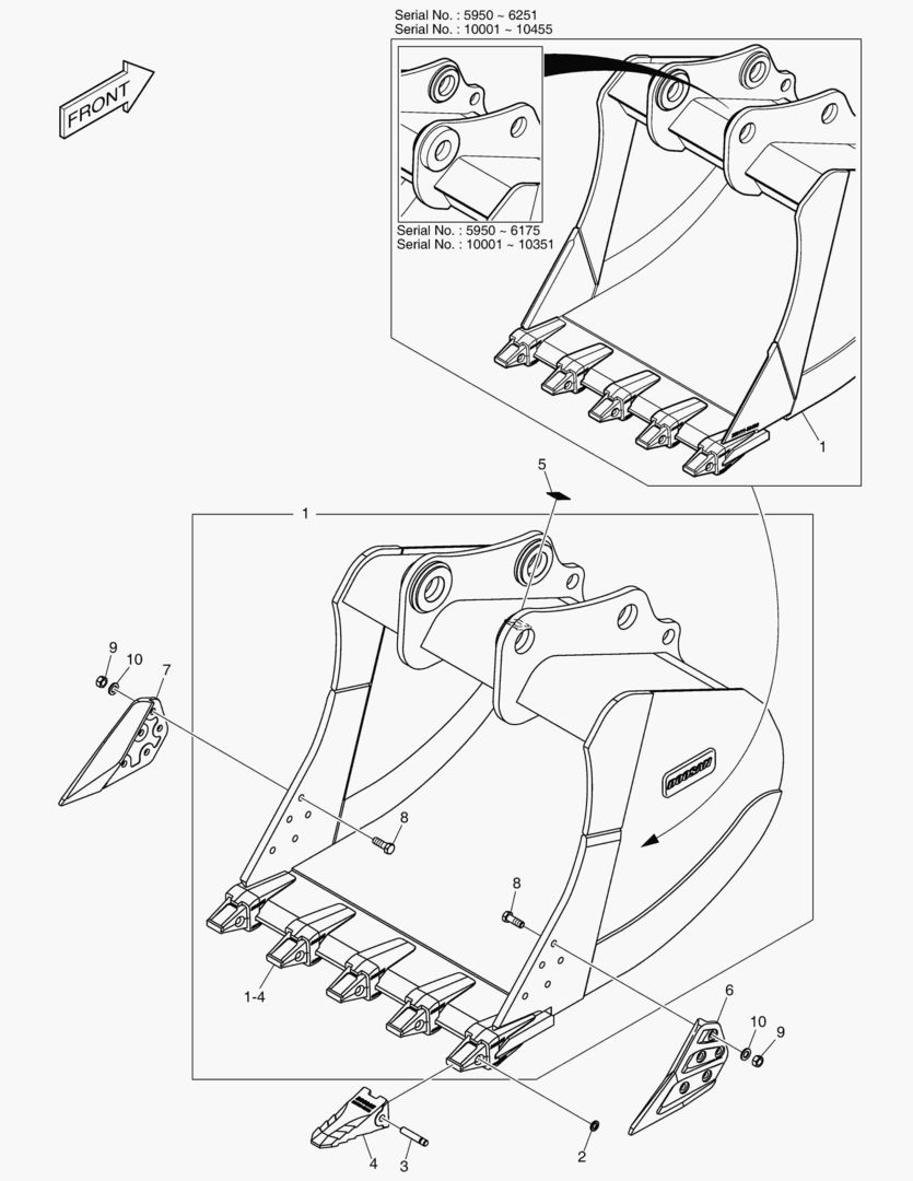 7610 BUCKET ASSВґY - 1.66mВі - H CLASS