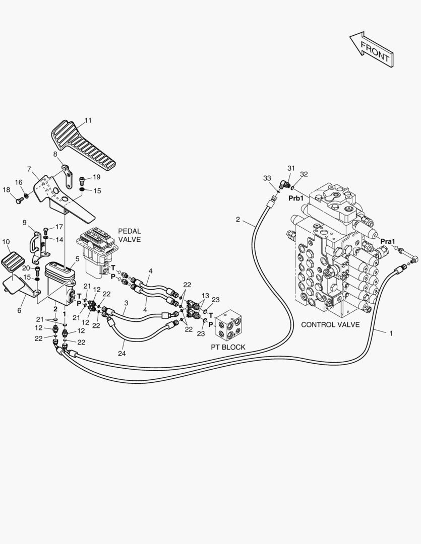 ТРУБОПРОВОД СЕРВОУПРАВЛЕНИЯ - ШАРНИРНАЯ СТРЕЛА