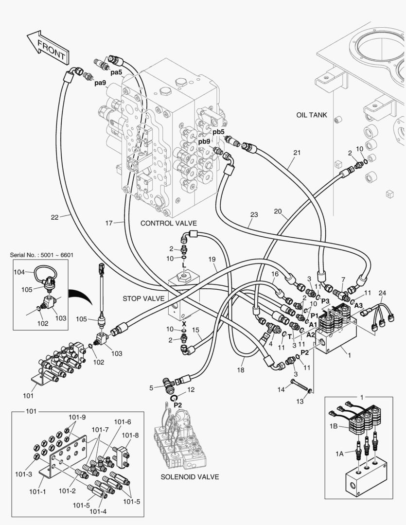 ТРУБОПРОВОД СЕРВОУПРАВЛЕНИЯ - 2 НАСОСА