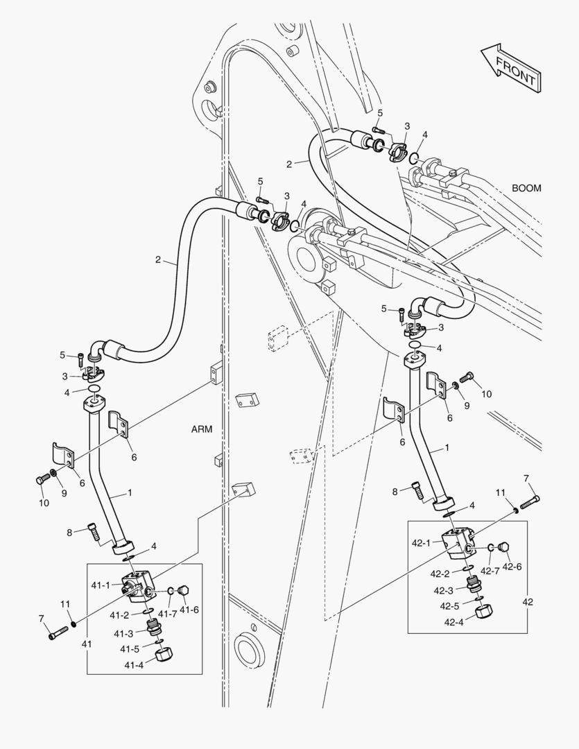 6670 ARM PIPING - ARM 2.4m(ONE & TWO WAY)