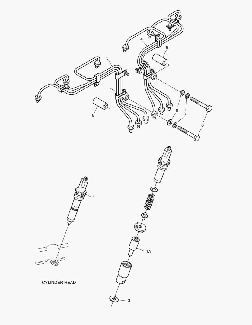 025 NOZZLE & FUEL INJECTION PIPE