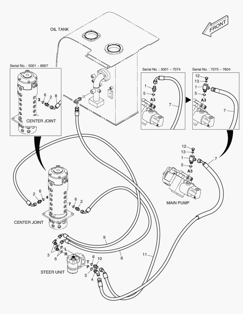 ПАТРУБКИ РУЛЕВОГО УПРАВЛЕНИЯ
