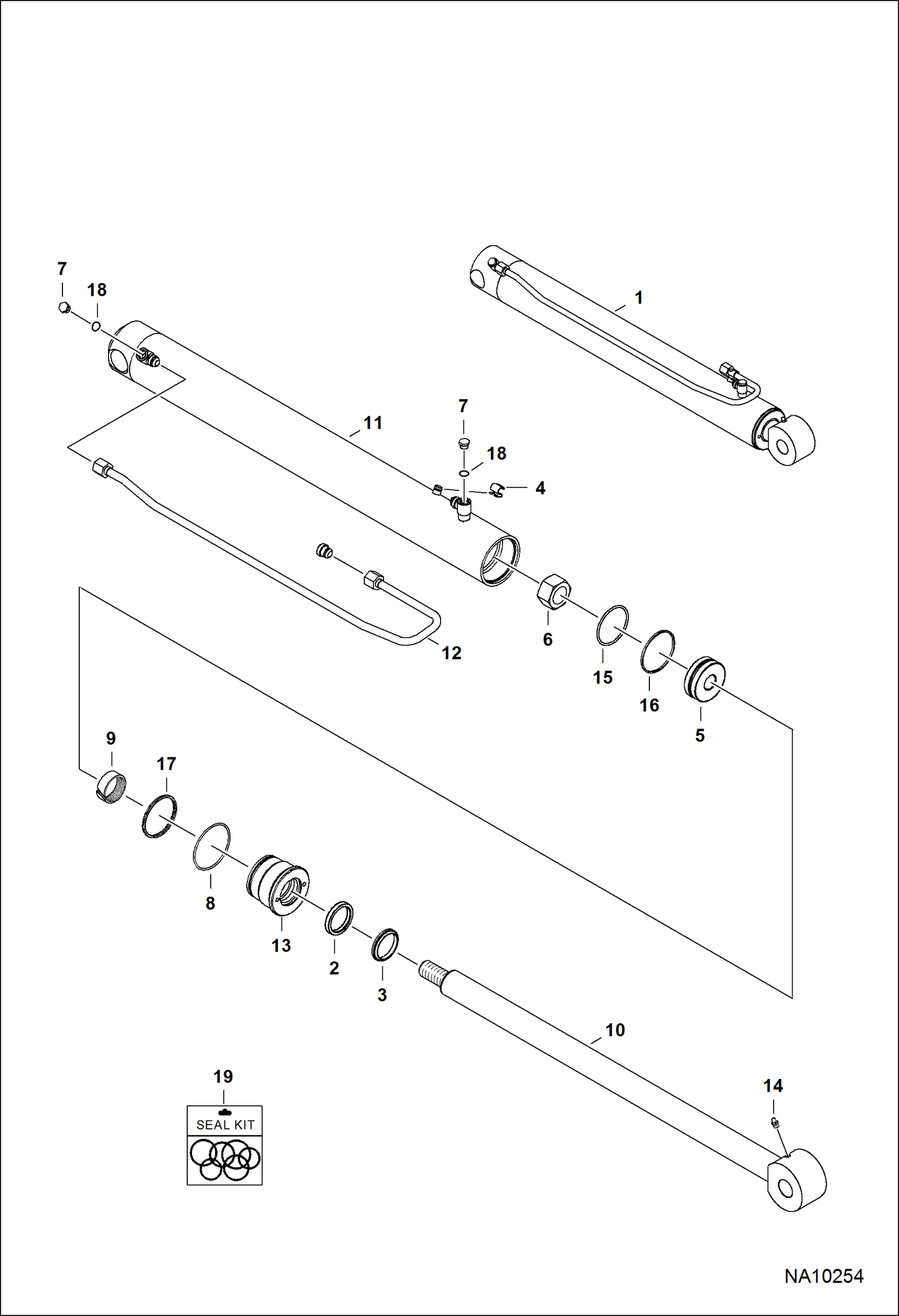 Схема ГИДРОЦИЛИНДР ПОДЪЕМА (82,6 ММ) (3.25--) ДИАМЕТР ОТВЕРСТИЯ