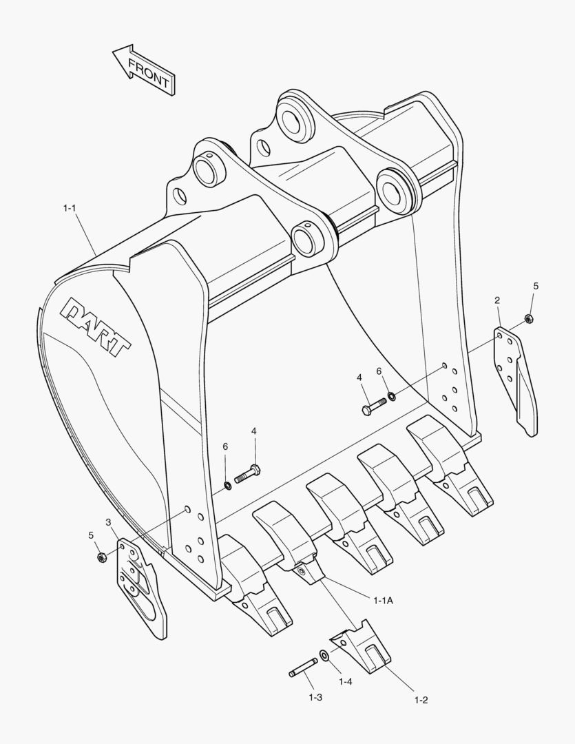Спецтехника 6380 BUCKET - 1.24mВі(54`) - SIDE PIN - главное фото