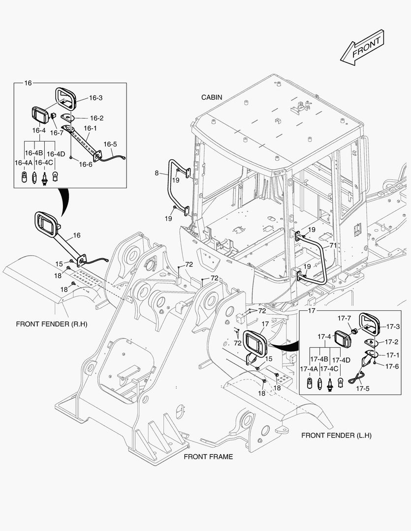 1690 FENDER & LADDER - SUPPORT LAMP