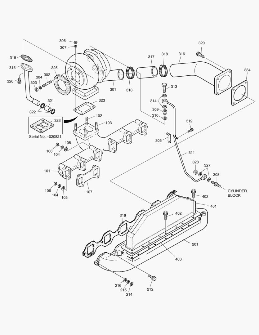 013 INTAKE & EXHAUST MANIFOLD