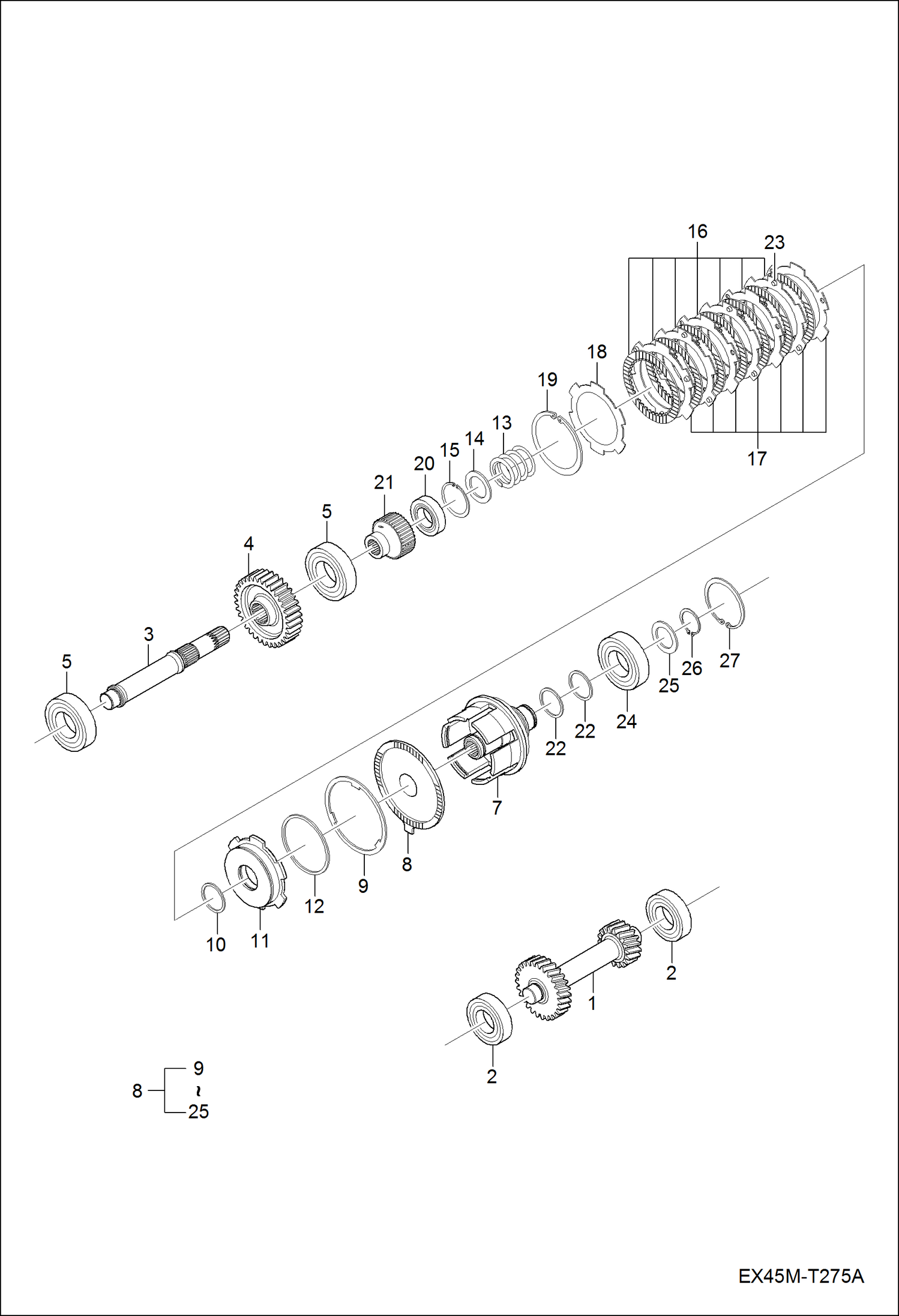 ПРОМЕЖУТОЧНЫЙ ВАЛ КОРОБКИ ОТБОРА МОЩНОСТИ В СБОРЕ