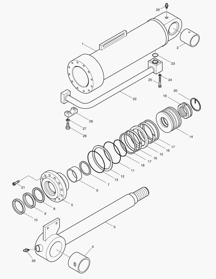ЦИЛИНДР КОВША-ЛЕВОСТОРОННИЙ