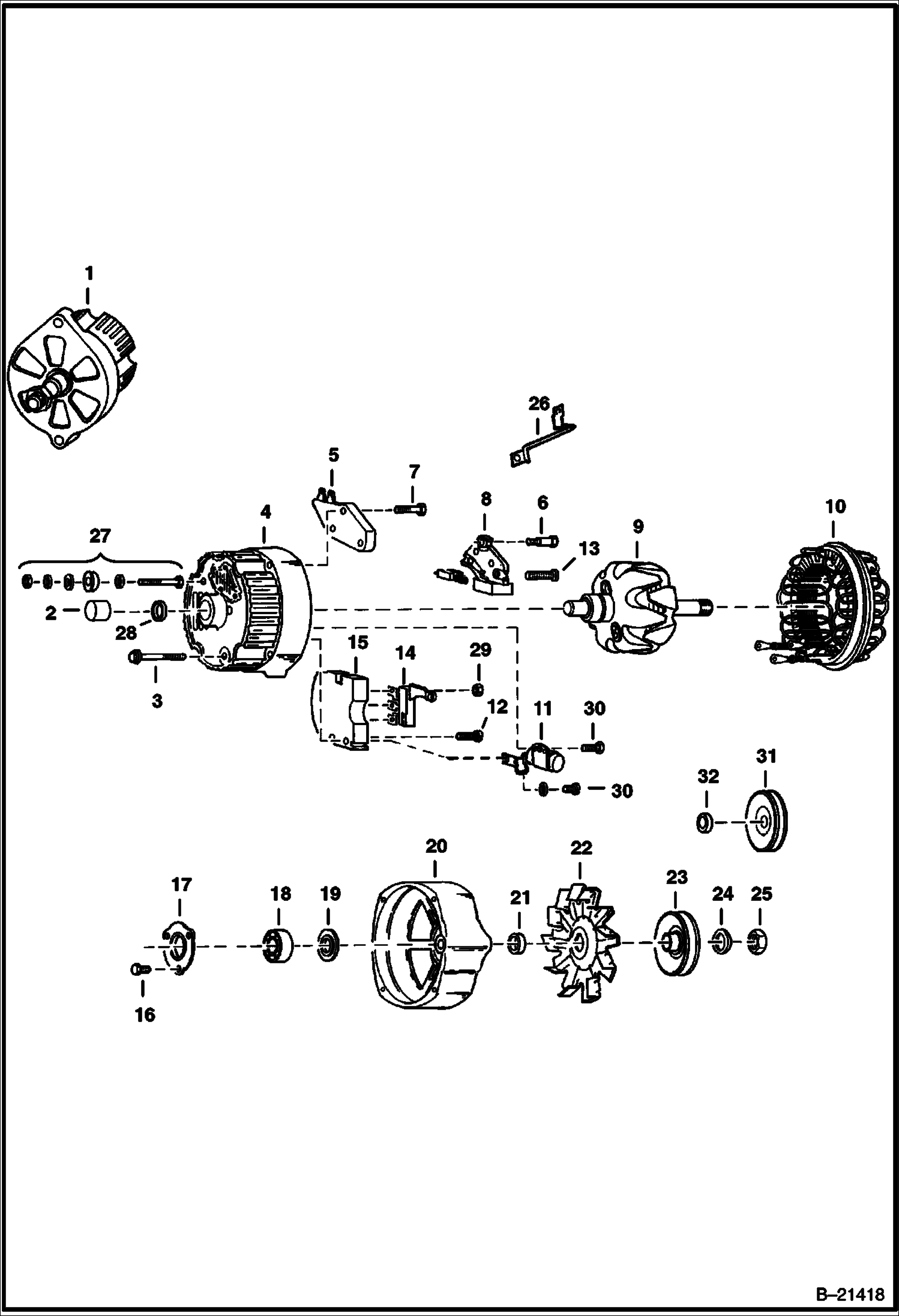 ГЕНЕРАТОР ПЕРЕМЕННОГО ТОКА DELCO 1102920 - ОТКРЫТЫЙ