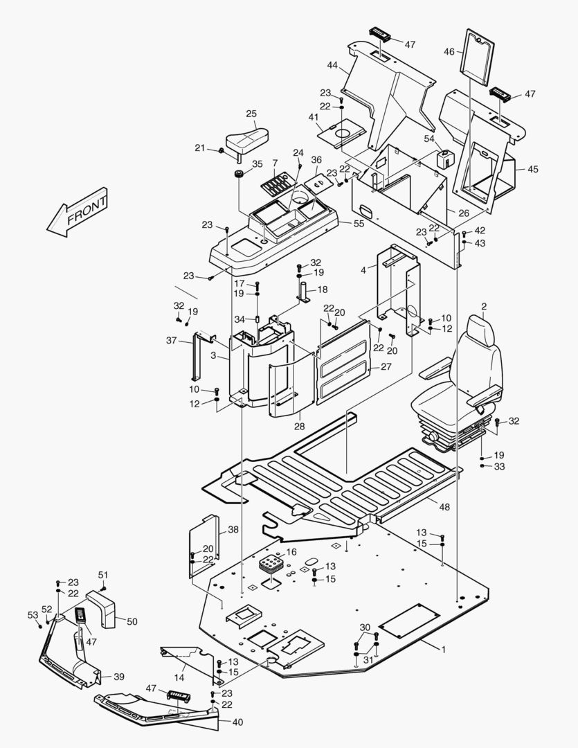 1670 CONTROL STAND ASS`Y-3rd LEVER TYPE [1062~]