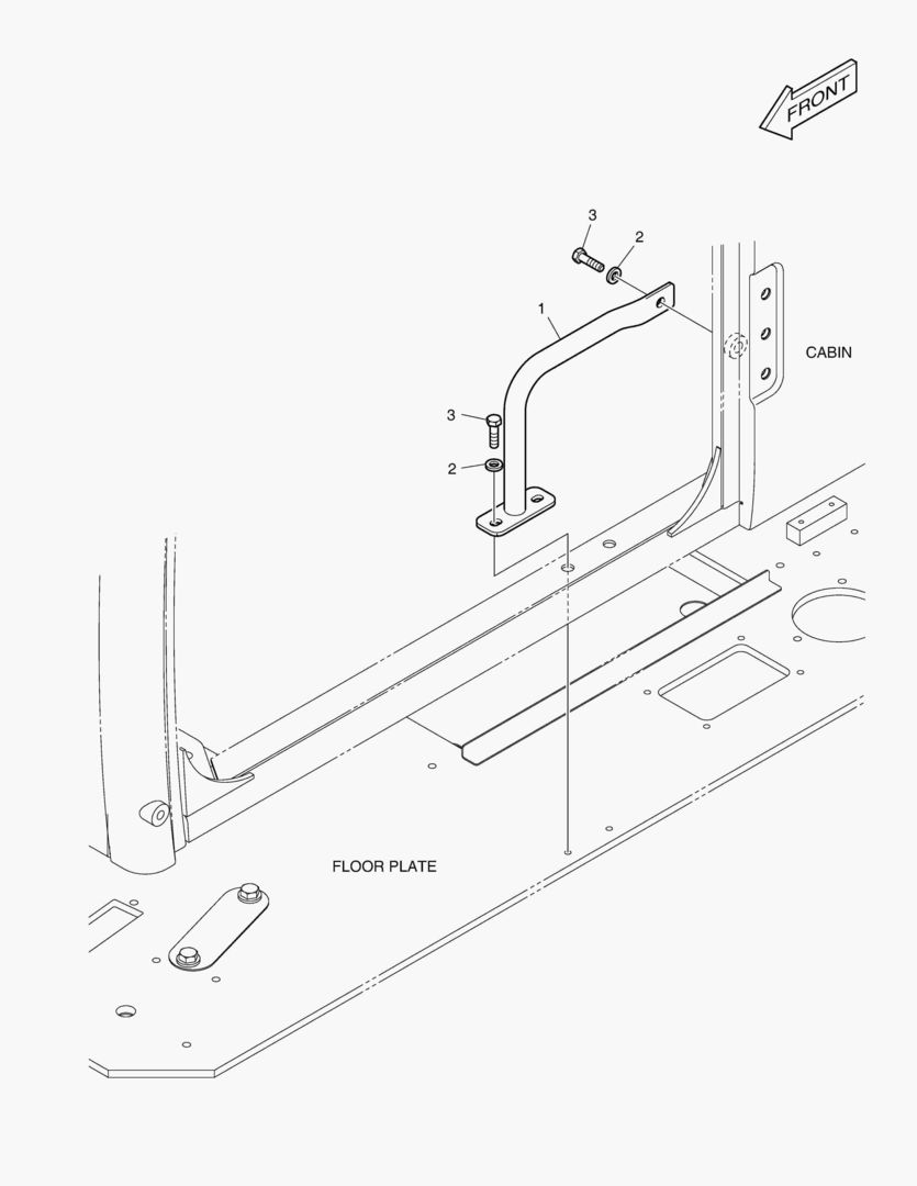РУКОЯТКА - ВНУТРЕНЯЯ СЕКЦИЯ (КАБИНА)
