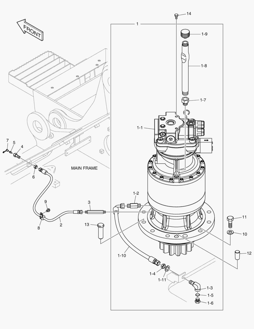 ГИДРОМОТОР ПОВОРОТА ПЛАТФОРМЫ