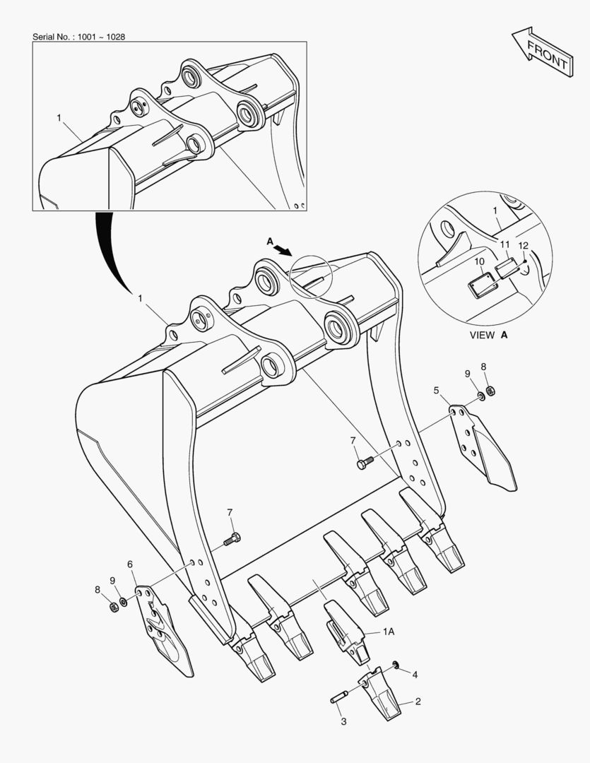 6870 BUCKET ASS`Y - 1.17mВі