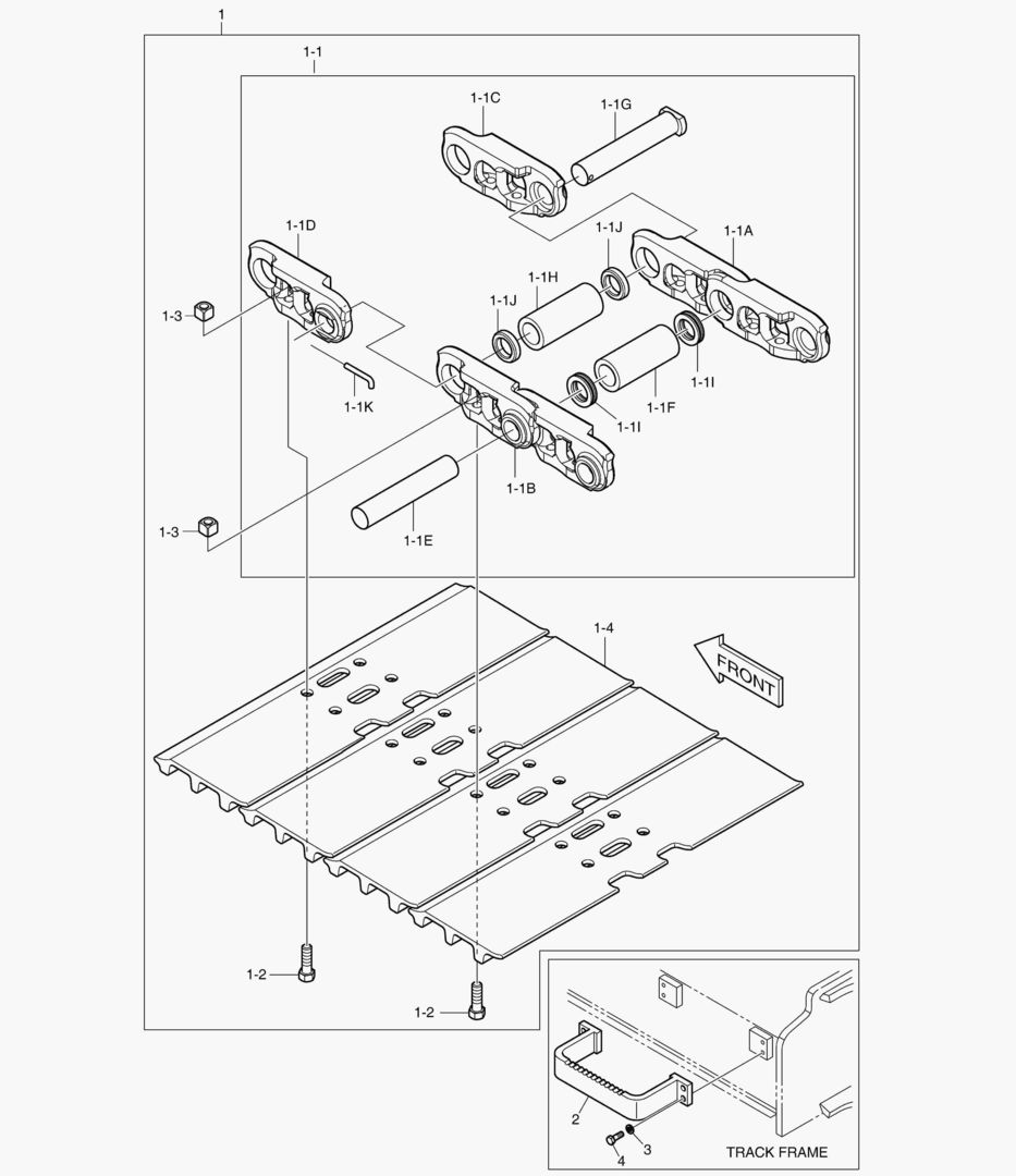 Спецтехника 6890 TRACK SHOE ASS`Y - 700G(LONG CRAWLER) [5001~5246] - главное фото
