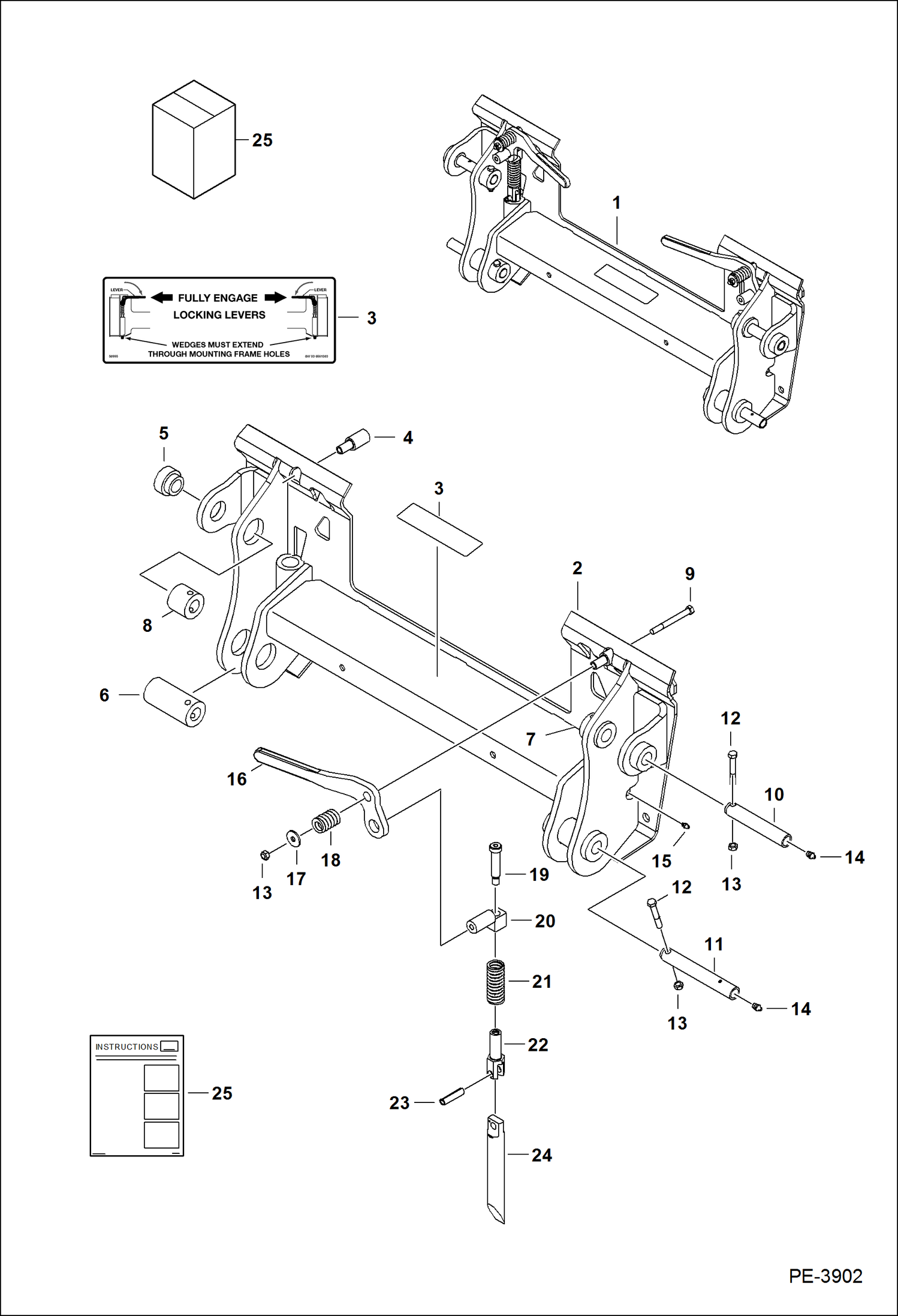 Схема ОДНОКОВШОВЫЙ ПОГРУЗЧИК 9TL (AE35) (BOB-TACH)