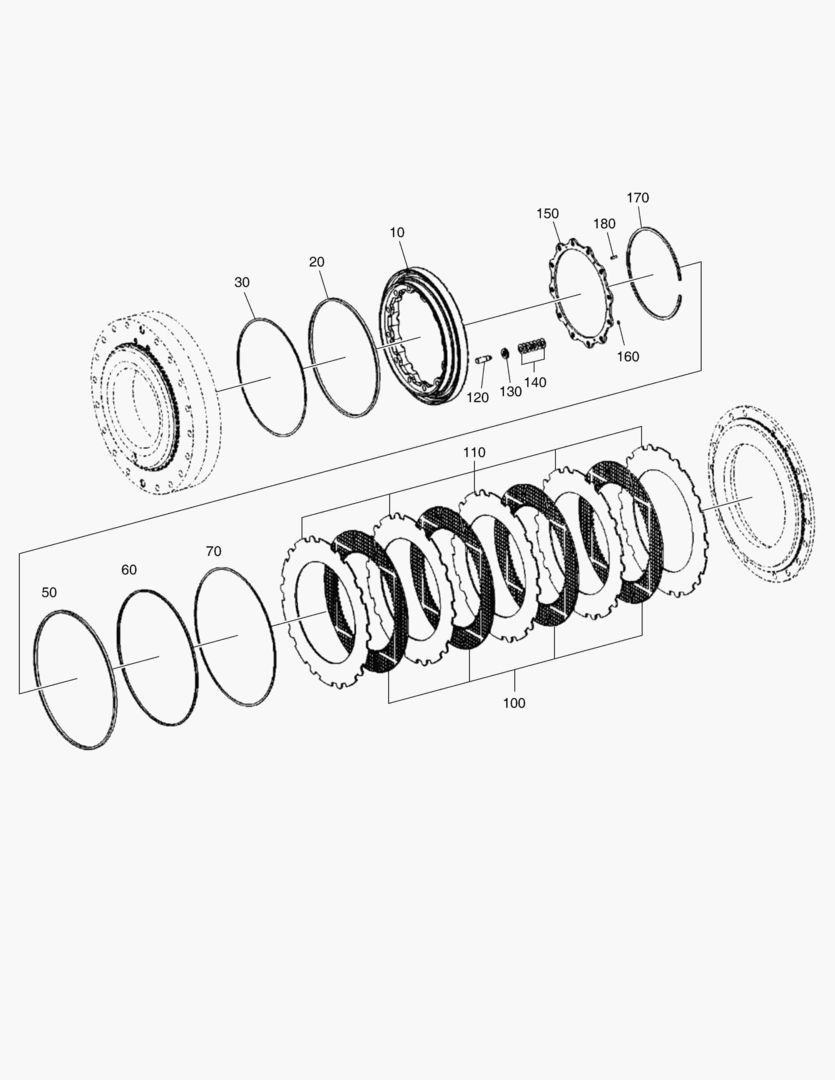 Схема G250-16 HUB WET BRAKE [~810243]