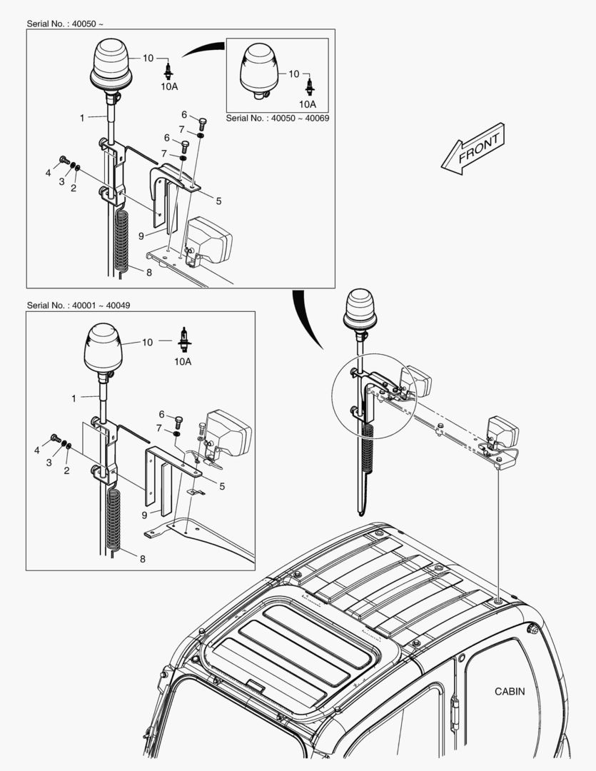ВРАЩАЮЩИЙСЯ МАЯЧОК (ТЕЛЕСКОПИЧЕСКИЙ ПОГРУЗЧИК) С ЛАМПОЙ