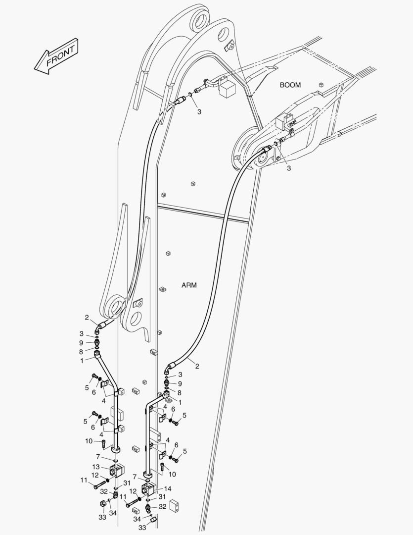 6720 ARM PIPING - ROTATING(ARM 3.95m)