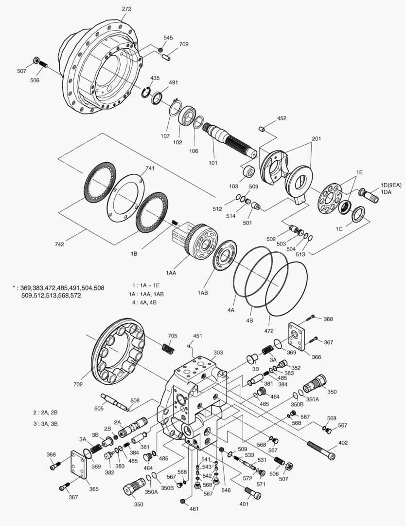 4151 TRAVEL MOTOR [1003~1018]