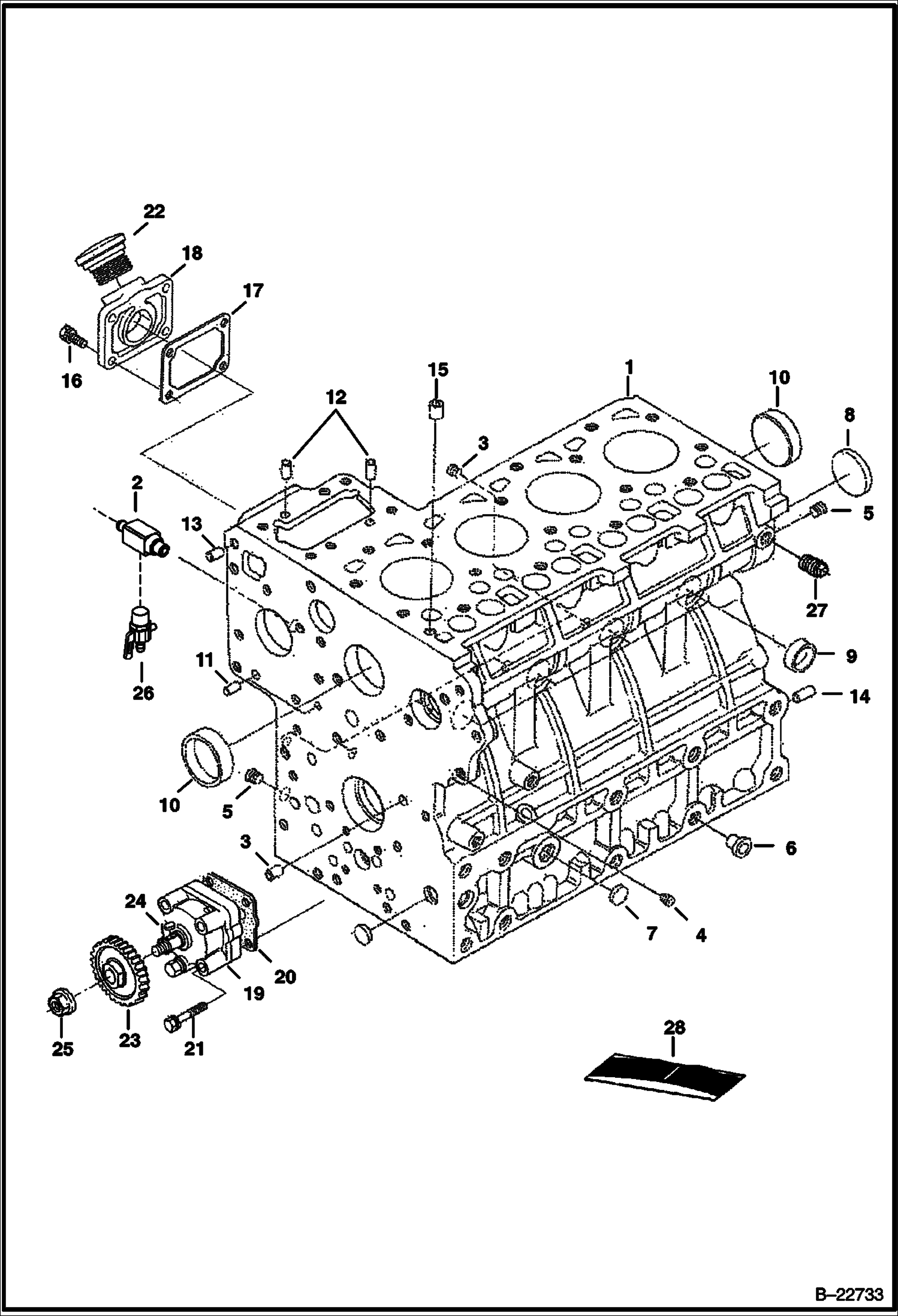 КРИВОШИПНАЯ КОРОБКА (KUBOTA - V2003TMDI - TIER II)