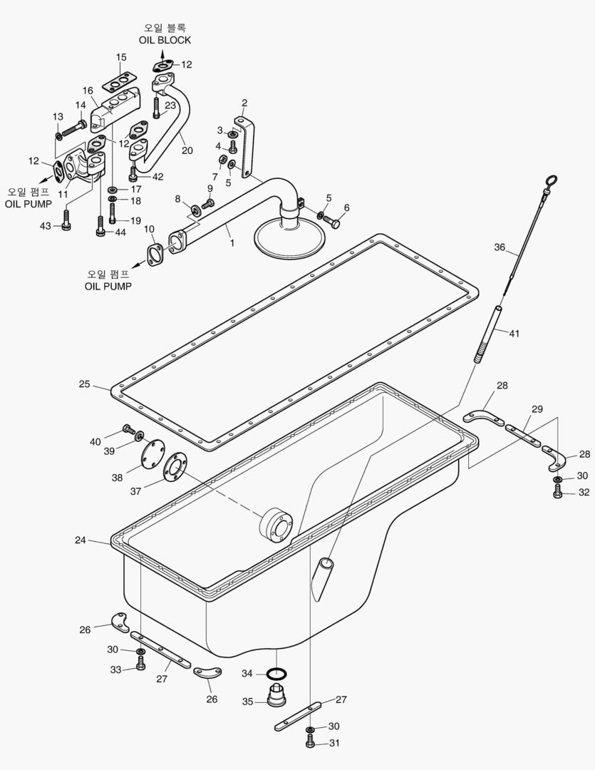 Схема МАСЛЯНАЯ ТРУБКА(В ПОДДОНЕ КАРТЕРА)