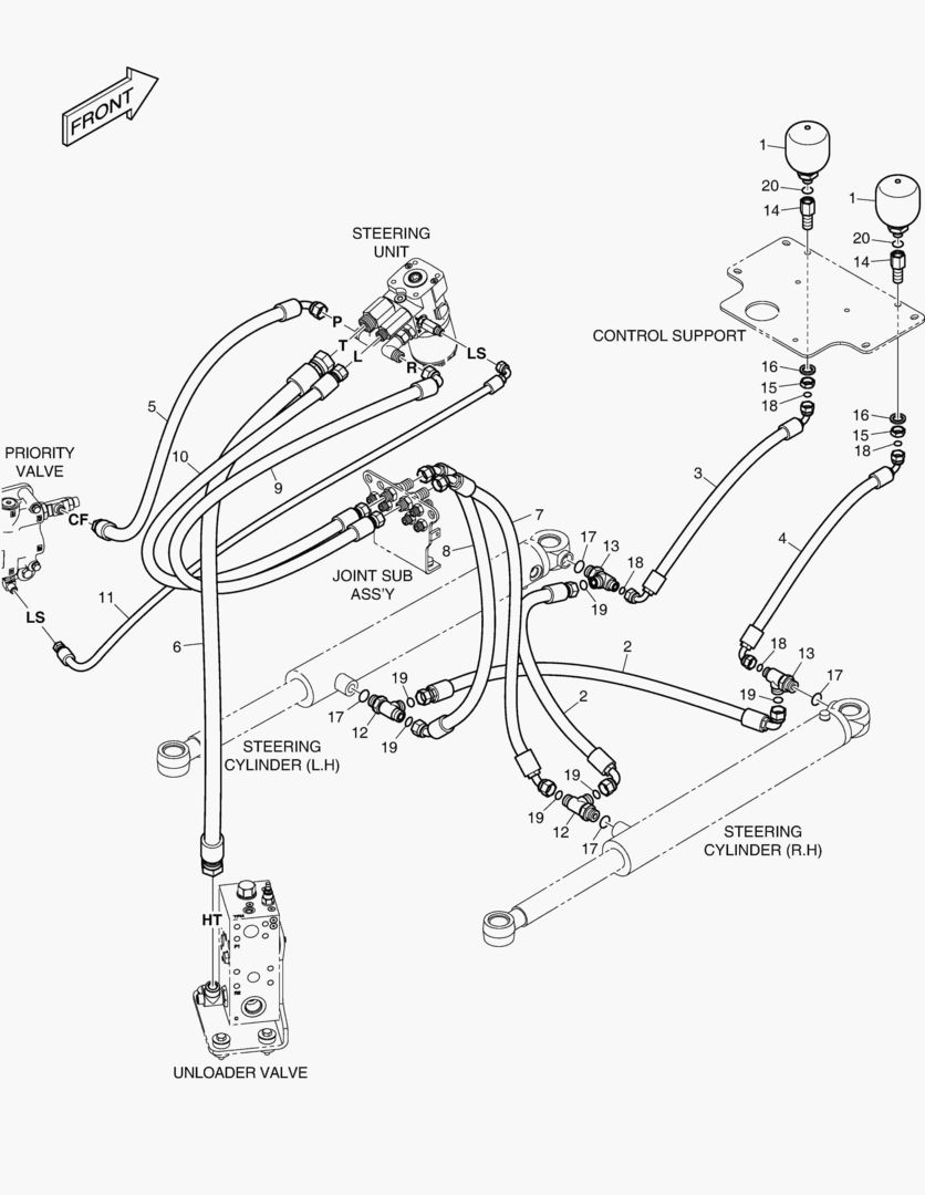 ПАТРУБКИ РУЛЕВОГО УПРАВЛЕНИЯ