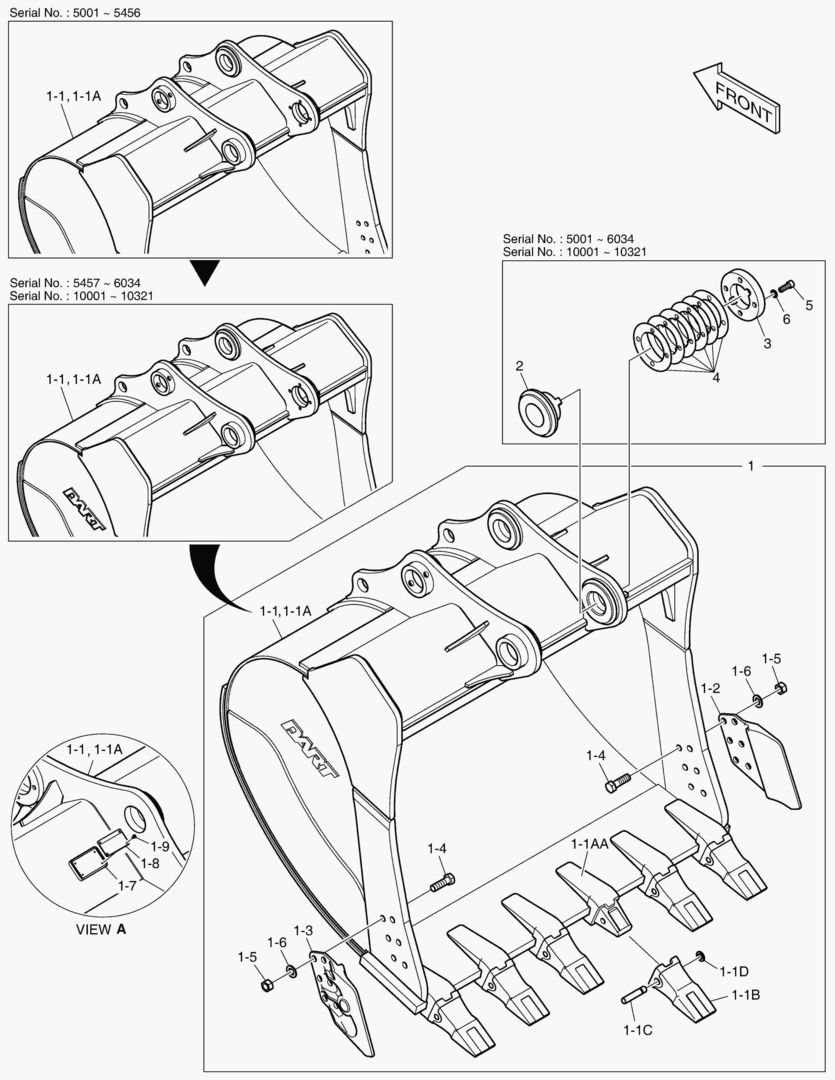 6980 BUCKET ASS`Y - 2.09mВі(72`) - SIDE PIN