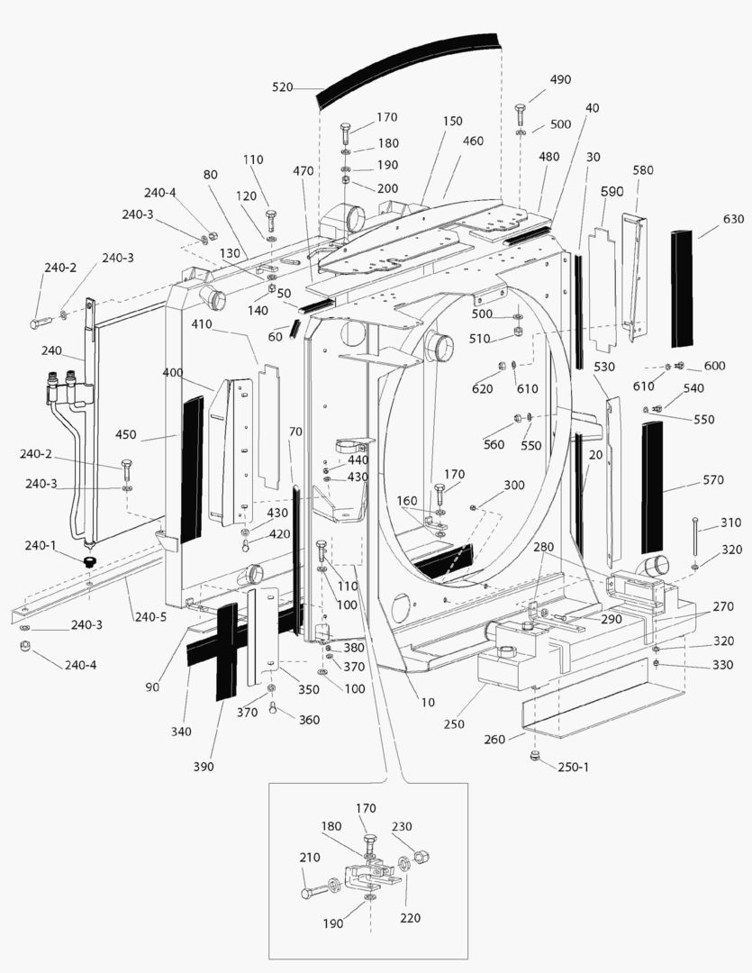 G040-8 RADIATOR SHELL AS [710002~710437]