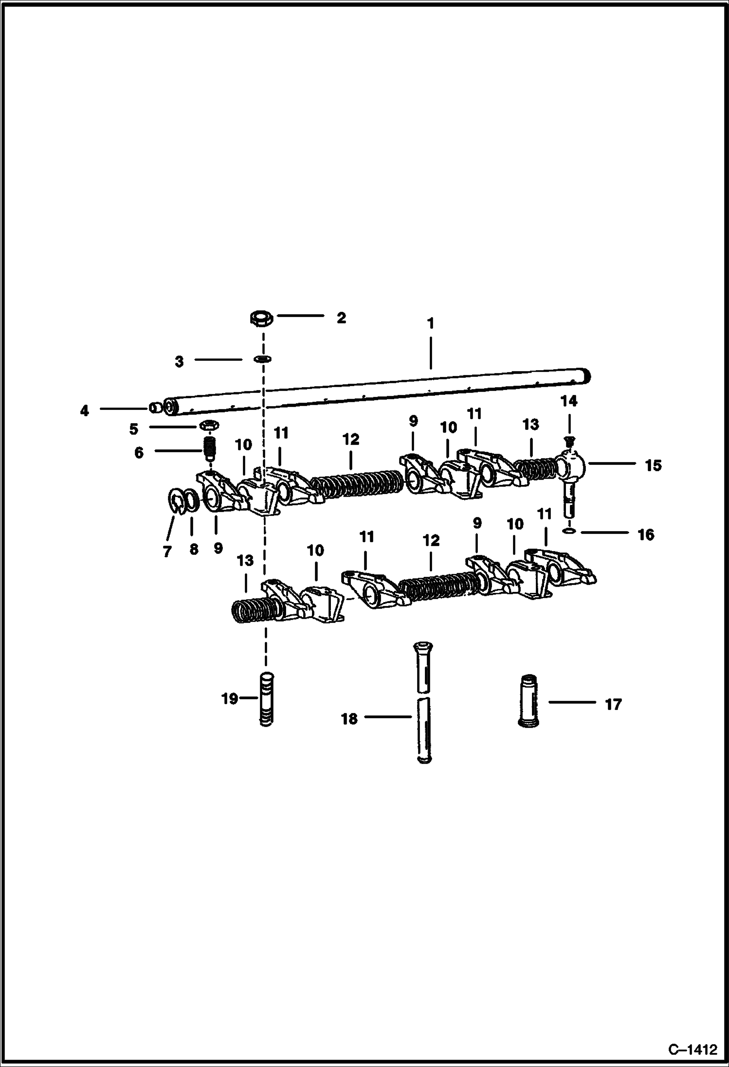 ОСЬ КЛАПАННОГО КОРОМЫСЛА