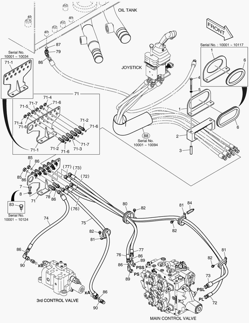 ТРУБОПРОВОД СЕРВОУПРАВЛЕНИЯ - 3-Й РЫЧАГ